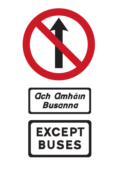 Bus only street sign Ireland