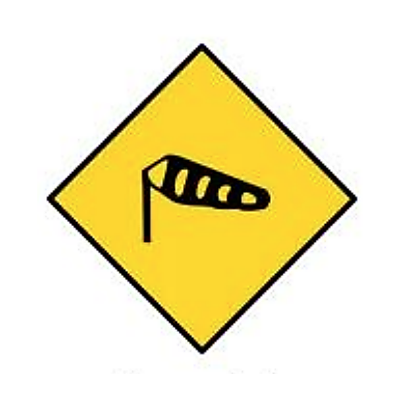 Crosswinds warning sign Ireland