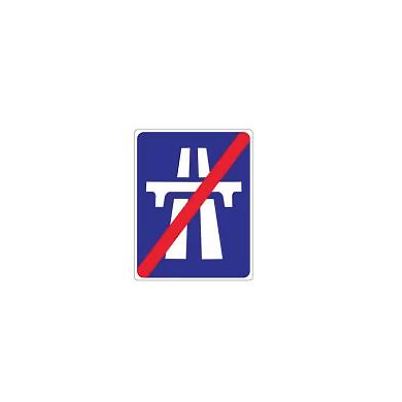 End of motorway sign Ireland