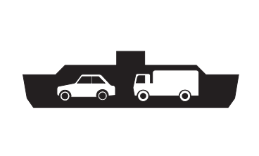 Ferry symbol information sign Ireland