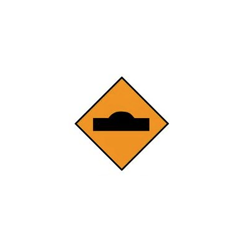 Hump or ramp roadwork warning sign Ireland