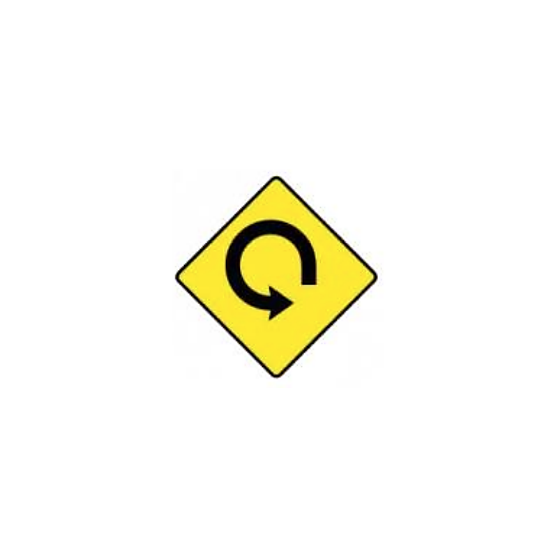 Loop road ahead warning sign Ireland
