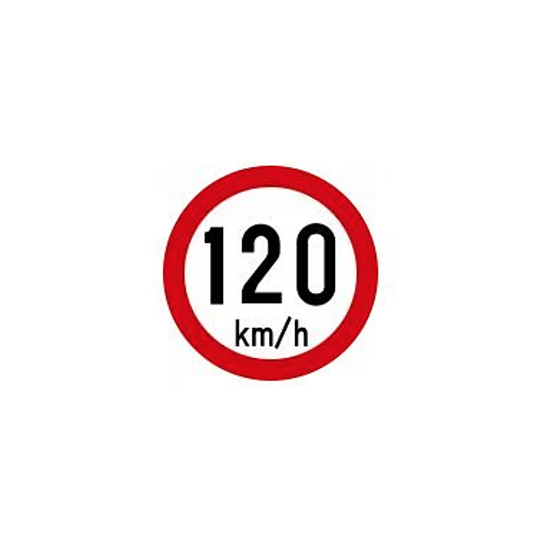 120 km/h speed limit sign Ireland