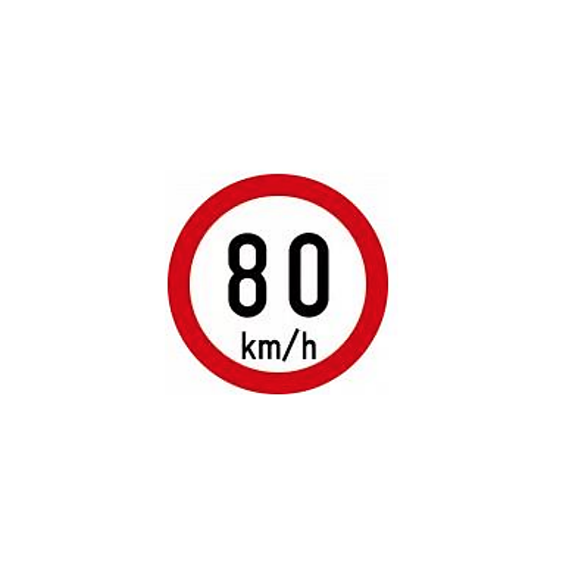 80 km/h speed limit sign Ireland