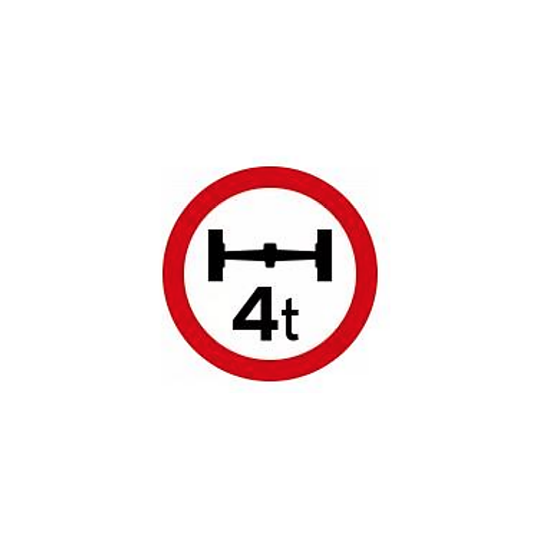 Maximum axle weight sign Ireland
