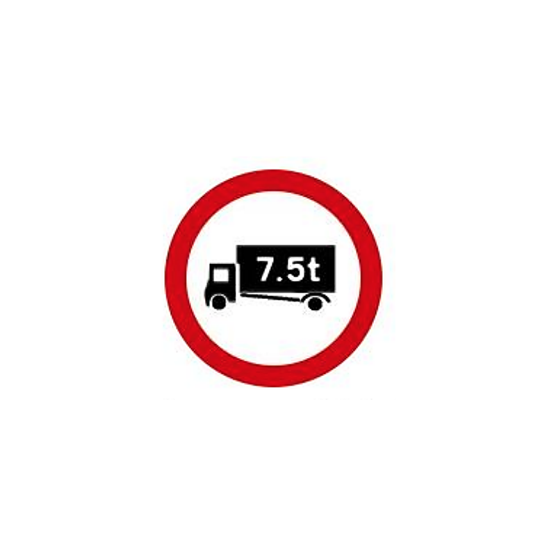 Maximum gross weight sign Ireland