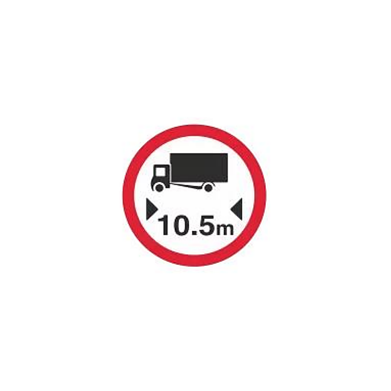 Maximum vehicle length sign Ireland