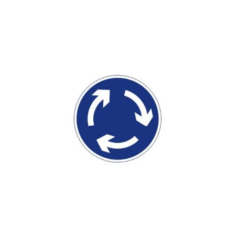 Mini roundabout mandatory sign Ireland
