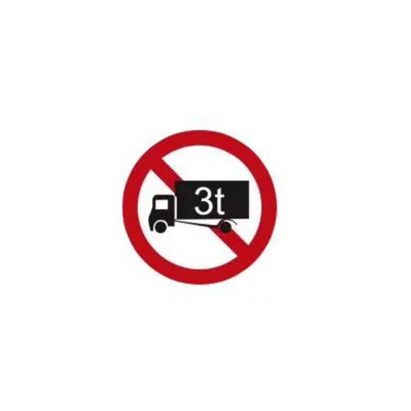 No entry for large vehicles sign Ireland