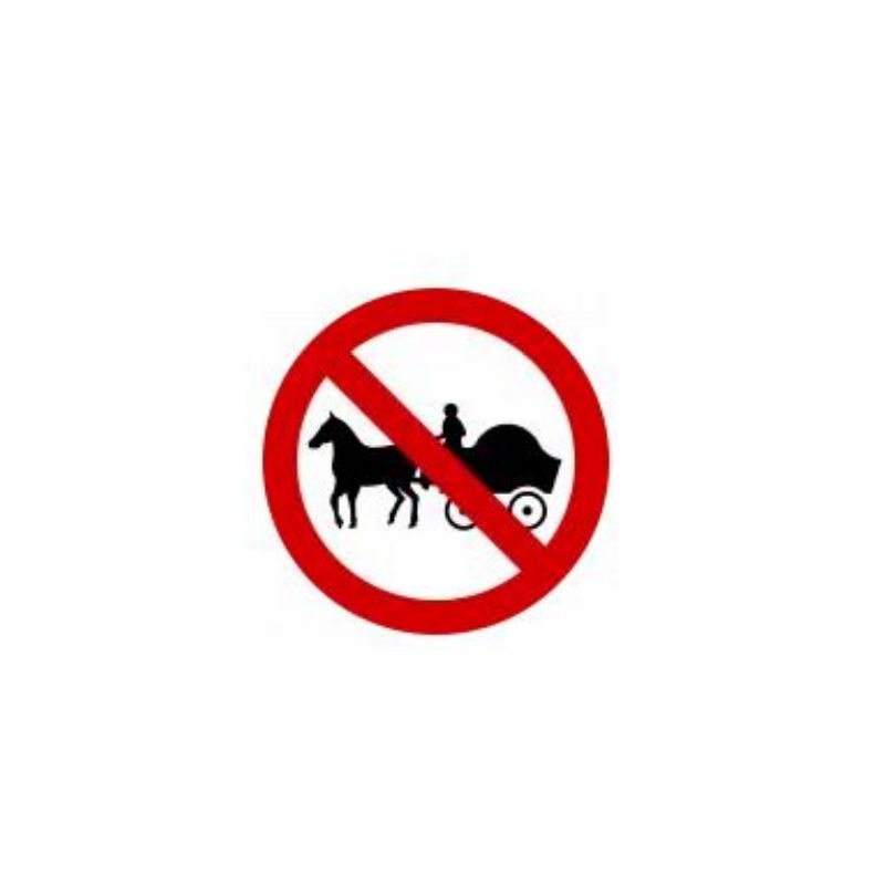 No horse carriages sign Ireland