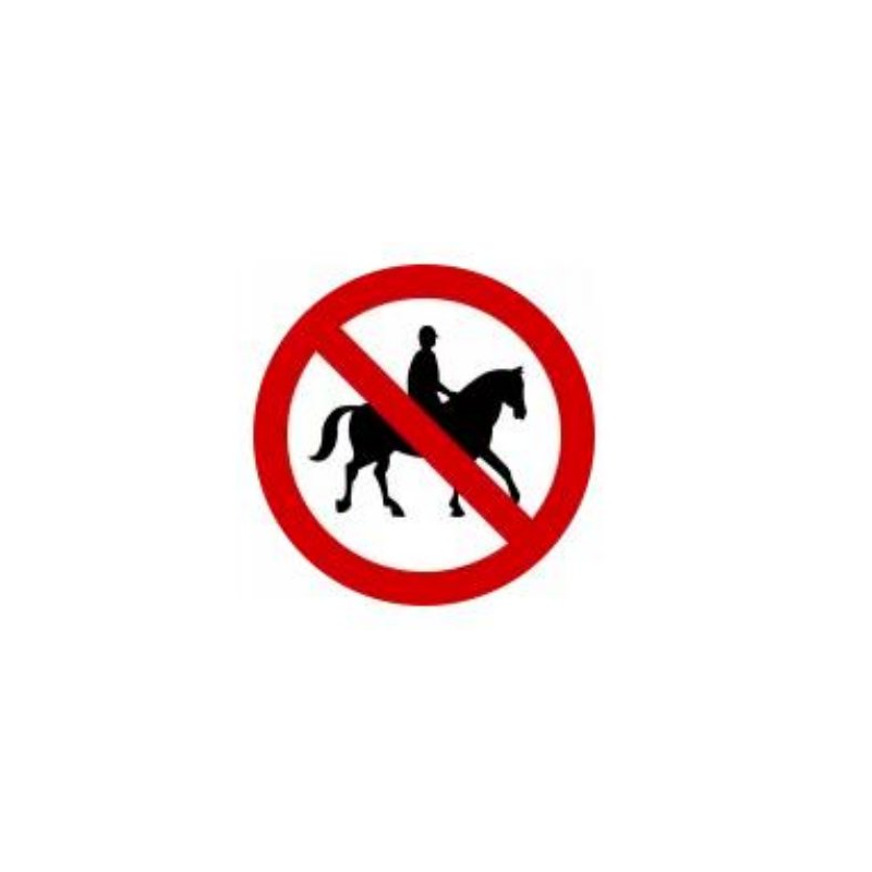 No ridden or accompanied horses sign Ireland