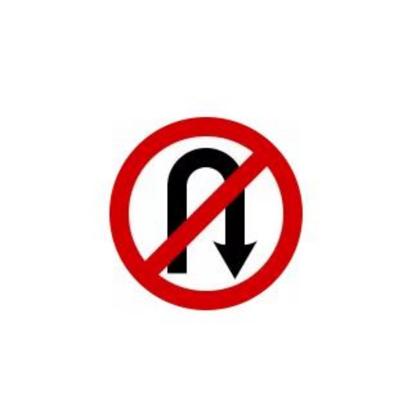 No U-turn sign Ireland