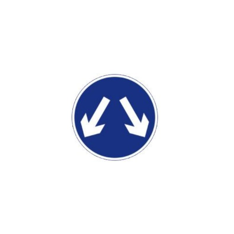 Pass either side mandatory sign Ireland