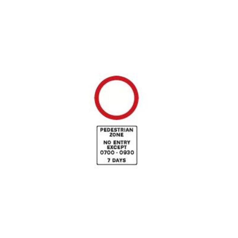 Pedestrianised street no entry sign Ireland