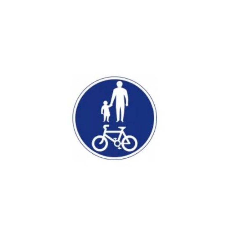 Pedestrians and bicycles only sign Ireland