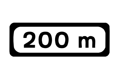 Distance roadwork informative sign Ireland