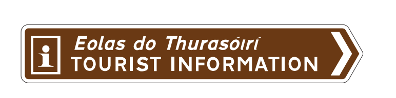 Sign to approved tourist information points Ireland