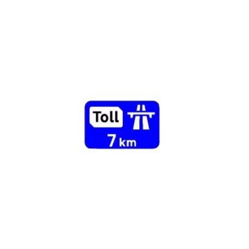 Toll plaza ahead sign Ireland