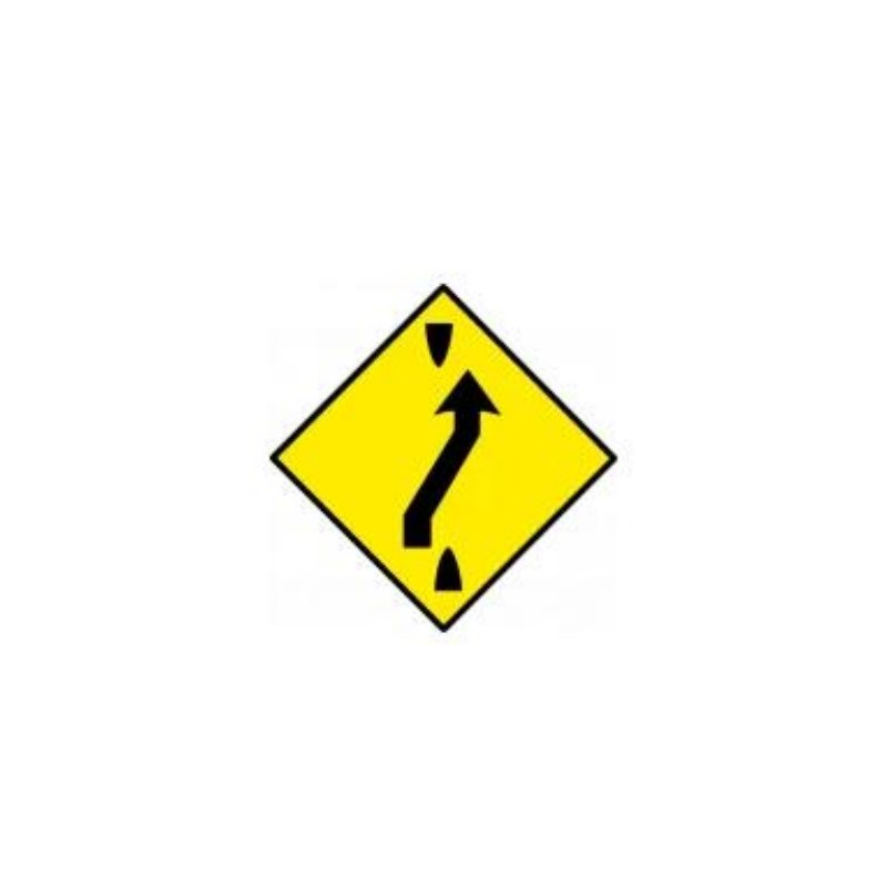 Traffic crossover ahead warning sign Ireland