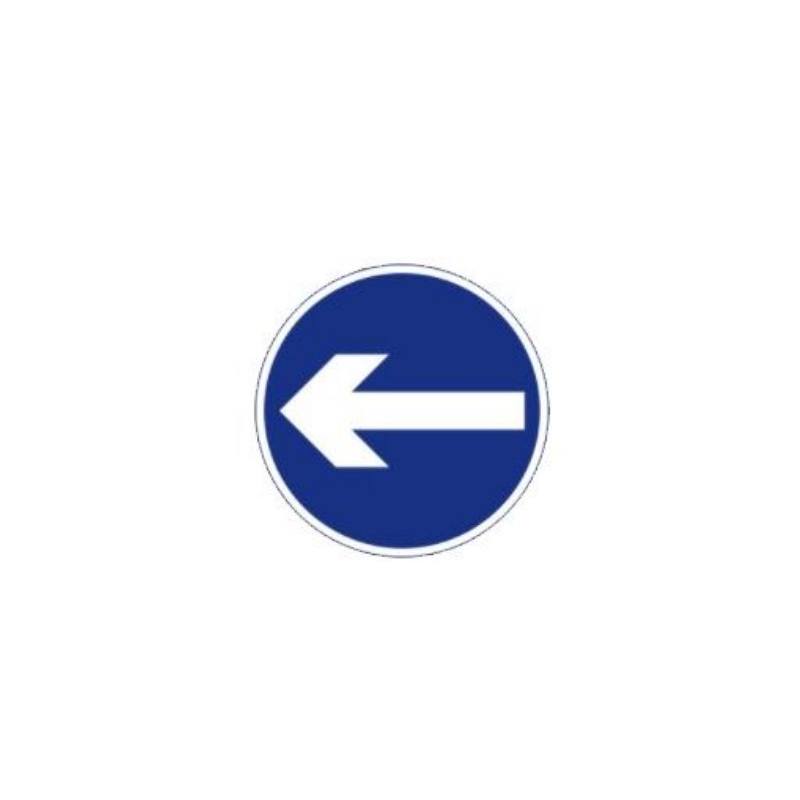Turn left mandatory sign Ireland