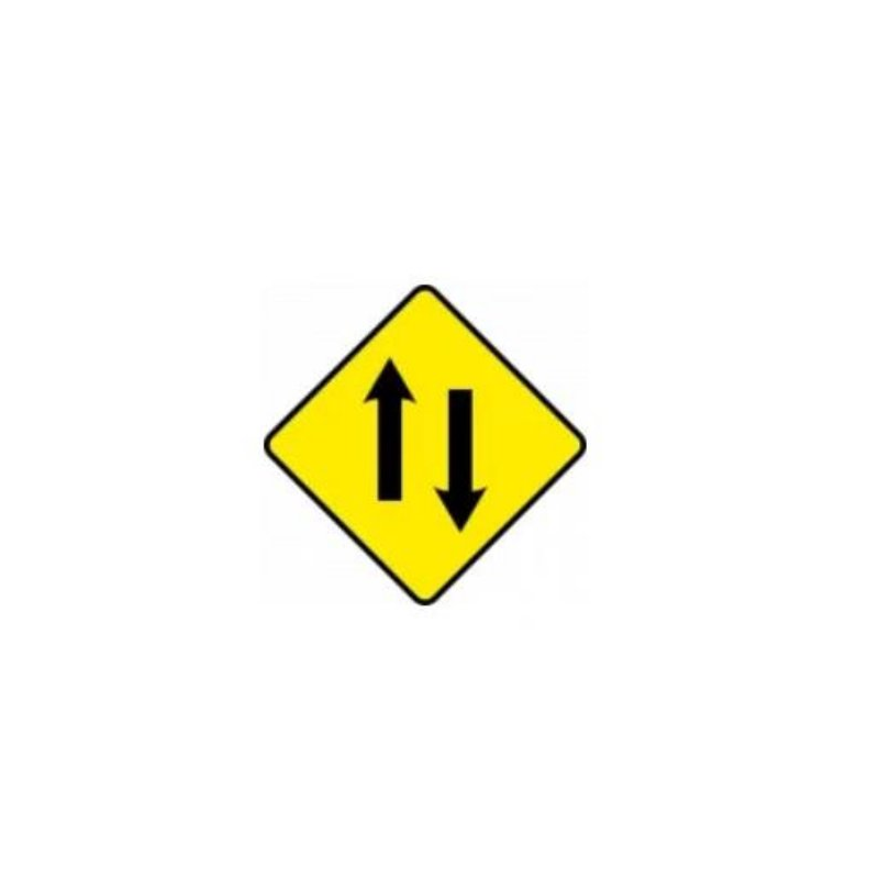 Two-way traffic warning sign Ireland